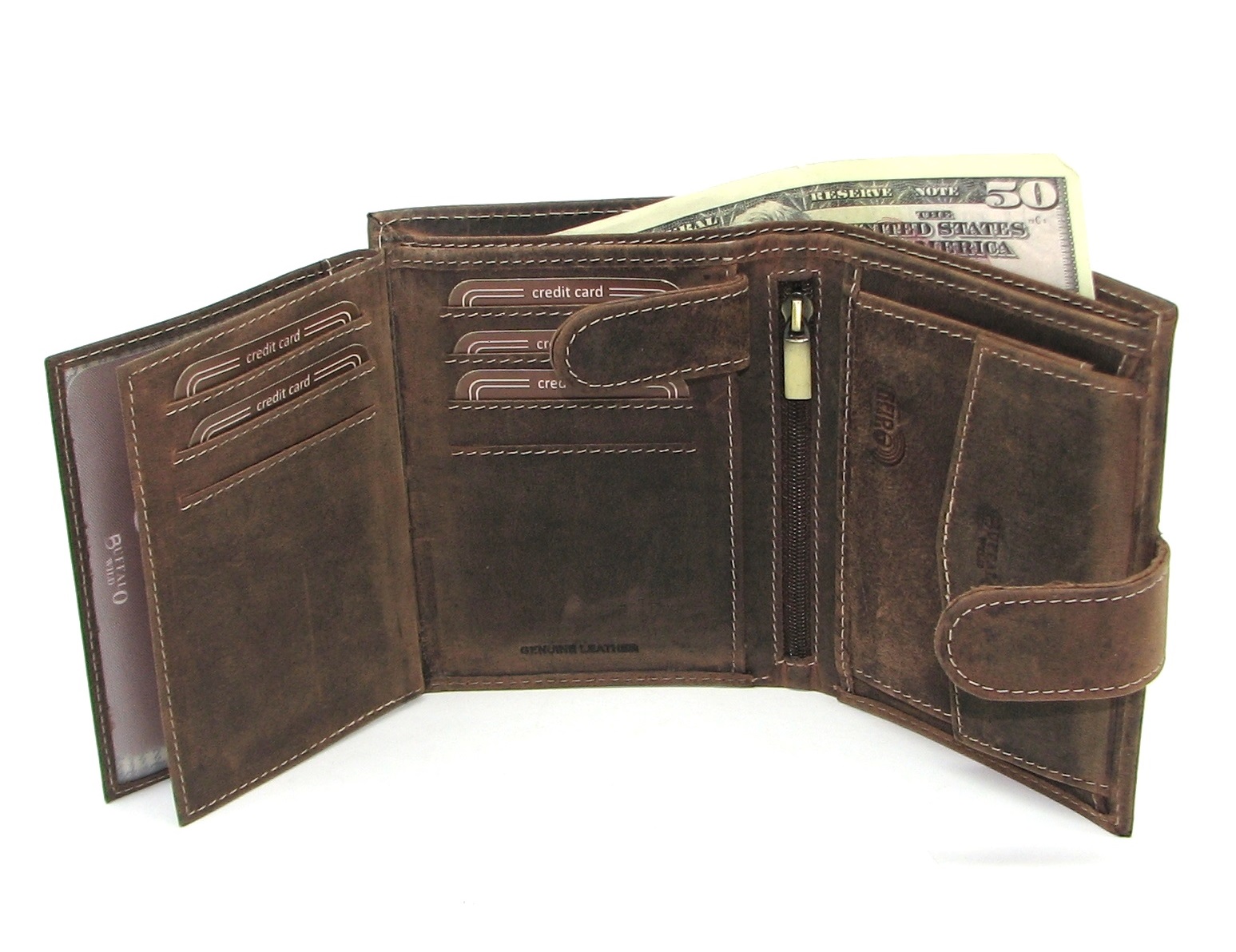 Кошелек мужской Buffalo Wild RM-04L-BAW-T BROWN Кошелек мужской Buffalo Wild RM-04L-BAW-T BROWN